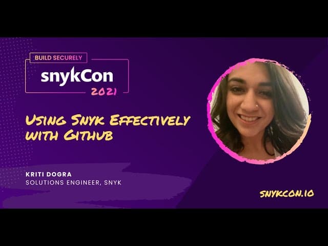 Using Snyk Effectively with Github