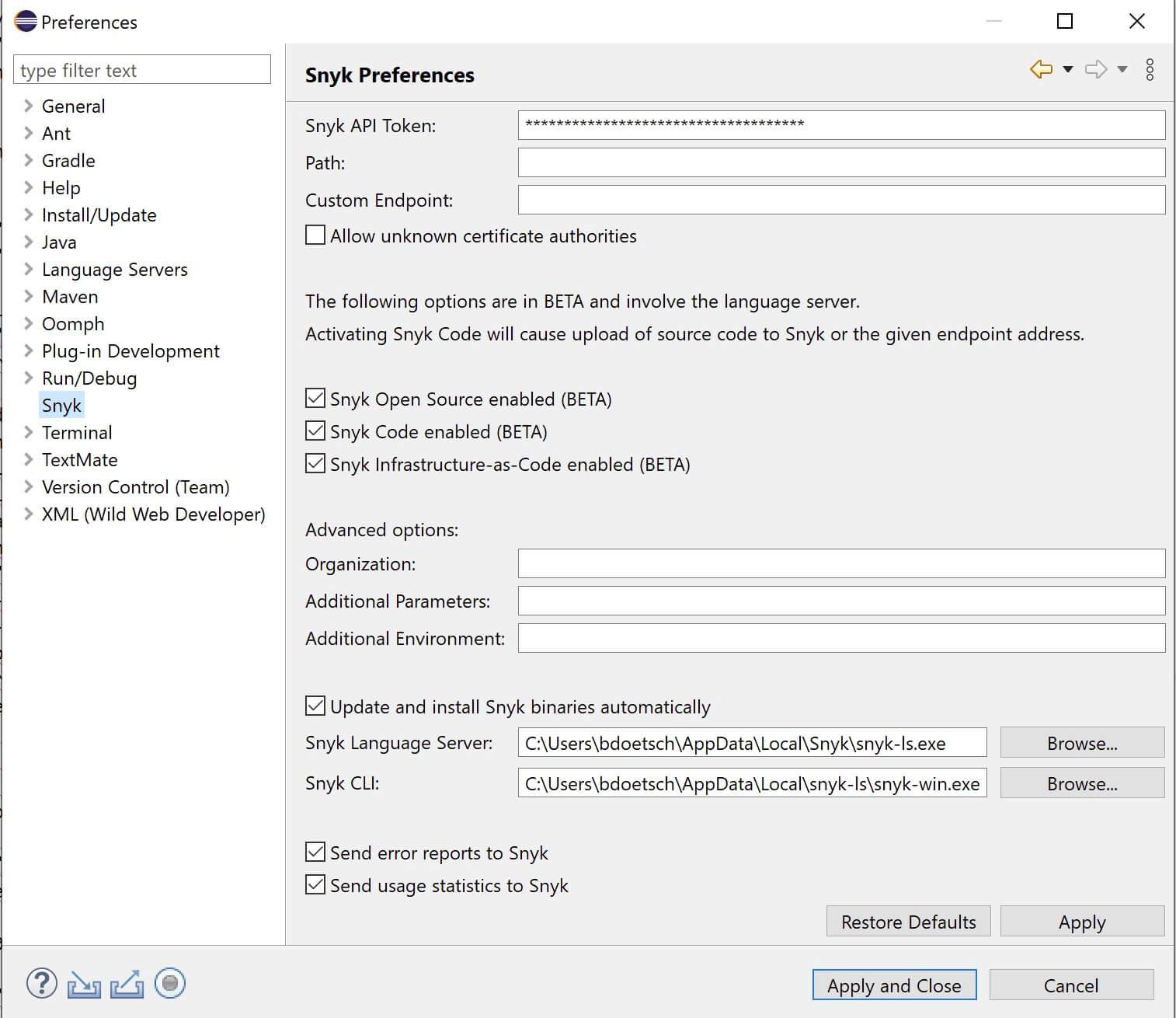 wordpress-sync/blog-lsp-eclipse-snyk-preferences