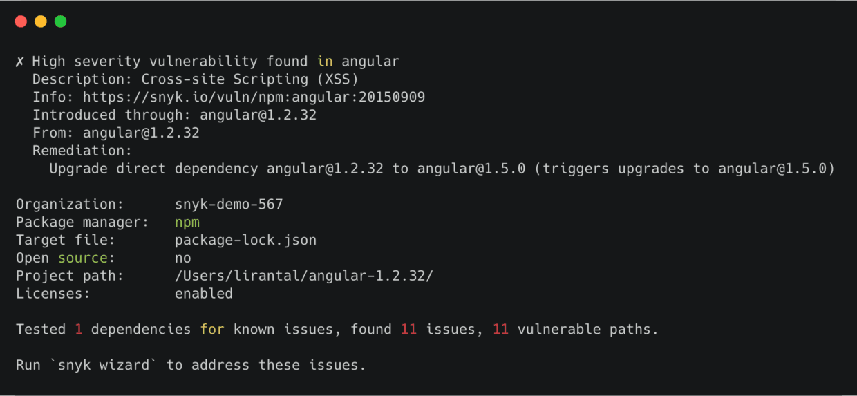 snyk-cli-vuln-found-in-angular